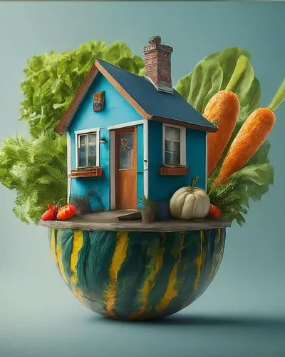 vegetables landscape,miniature house,vegetable basket,houses clipart,little house,small house,house pineapple,cornucopia,home landscape,colorful vegetables,house shape,crispy house,farm house,house pa