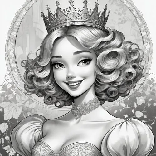 princess crown,queen of hearts,princess sofia,thumbelina,princess anna,the snow queen,Illustration,Abstract Fantasy,Abstract Fantasy 23