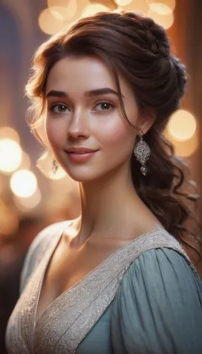 margairaz,romantic portrait,portrait background,young woman,girl in a historic way,belle,Illustration,Realistic Fantasy,Realistic Fantasy 28