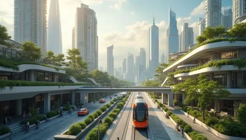 futuristic landscape,futuristic architecture,superhighways,ecotopia,smart city,urban design,autopia,urbanization,urbanism,urban development,city highway,urbanworld,microdistrict,guangzhou,suburbanized,arcology,cybercity,shanghai,urbanized,urban landscape,Photography,General,Realistic