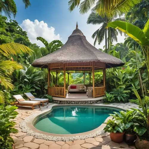 tropical house,tropical island,fiji,seychelles,cabana,pool house,samoa,tahiti,bali,tropical jungle,holiday villa,ubud,mauritius,french polynesia,jamaica,costa rica,palm garden,polynesian,round hut,caribbean,Photography,General,Realistic