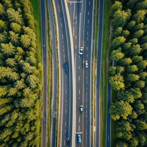 autobahn,roads,highway roundabout,intersection,transport and traffic,city highway,drone shot,highway,two way traffic,mavic 2,panamericana,drone view,empty road,drone image,crossing the highway,autonomous driving,winding roads,highway bridge,highway lights,forest road,Photography,General,Realistic