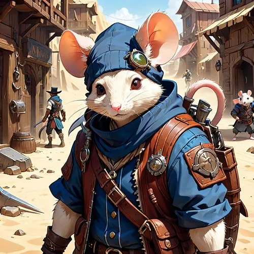 adventurer,rataplan,color rat,rat,year of the rat,rat na,musketeer,gerbil,merchant,vendor,figaro,straw mouse,game illustration,opossum,mice,policeman,sheriff,rodentia icons,mouse,kobold,Anime,Anime,Traditional