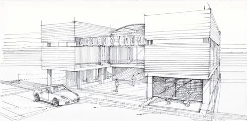 sketchup,house drawing,passivhaus,revit,cantilevers,habitaciones,Design Sketch,Design Sketch,Hand-drawn Line Art