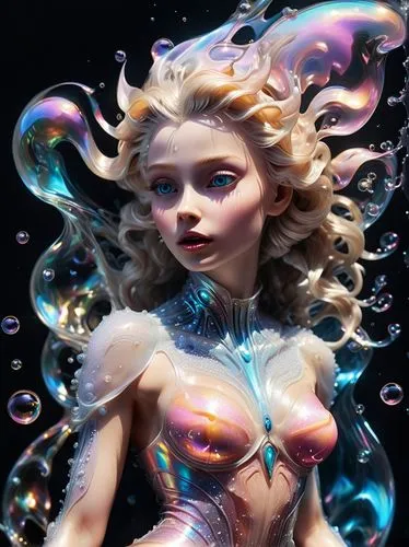 neon body painting,merfolk,3d fantasy,siren,water pearls,mermaid,mermaid vectors,fantasy woman,bubbles,fantasy portrait,fantasy art,bubble,under water,liquid bubble,water nymph,aquarius,bubble mist,artist doll,bodypaint,bodypainting,Conceptual Art,Sci-Fi,Sci-Fi 13