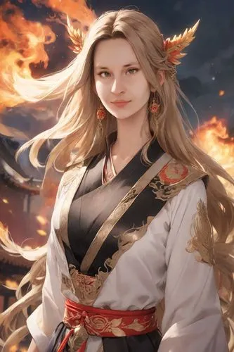 edea,nobunaga,yuexiu,qingwei,xuanwei,tianxia,Digital Art,Anime