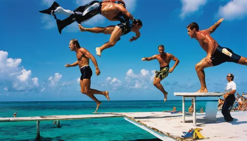 Men's Platform Diving #1. Fort Lauderdale, Florida, USA. May 1996.  Inquire about this image,dock jumping,diving fins,underwater sports,diving,maldives mvr,underwater diving,varadero,rope jumping,cayo