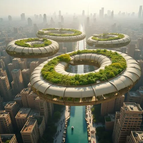 ecotopia,futuristic architecture,futuristic landscape,futuristic,arcology,artificial islands,Photography,General,Realistic