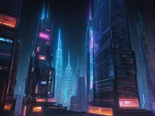 cybercity,cybertown,coruscant,cyberpunk,cityscape,futuristic landscape,metropolis,cyberworld,city at night,fantasy city,mainframes,cityzen,city lights,cyberscene,urbanworld,bladerunner,polara,citylights,neuromancer,cyberport,Art,Classical Oil Painting,Classical Oil Painting 34