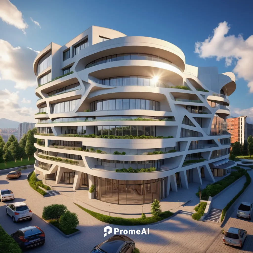 futuristic architecture,3d rendering,modern architecture,sky apartment,arhitecture,podgorica,building honeycomb,residential tower,condominium,mixed-use,appartment building,arq,apartment building,apart