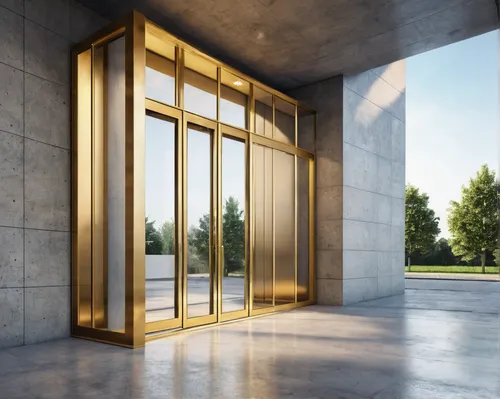 metallic door,gold stucco frame,revolving door,sliding door,steel door,elevators,hinged doors,doors,gold wall,glass wall,glass facade,elevator,glass panes,powerglass,structural glass,glass window,door,dialogue window,golden frame,the door,Photography,General,Realistic