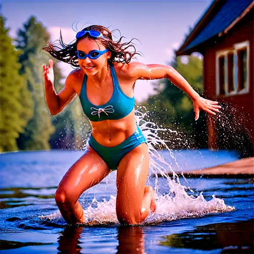 female swimmer,splash photography,waterski,water ski,photoshoot with water,waterskiing,wakeboarding,splashing,water jump,watersport,wakeboard,water splash,photoshop manipulation,swimmer,aquathlon,splashing around,splaying,swimming people,water sports,water wild,Illustration,Realistic Fantasy,Realistic Fantasy 02