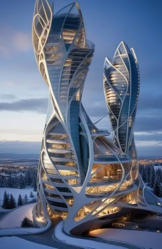 futuristic architecture,bjarke,morphosis,gehry,futuristic art museum,modern architecture,steel sculpture,snohetta,ordos,arcology,futuroscope,calatrava,libeskind,mirny,heatherwick,hadid,calgary,parametric,hearst,glass facade,Photography,General,Realistic