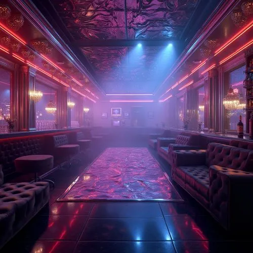 nightclub,retro diner,spaceland,piano bar,dancefloor,bladerunner,cinema strip,ufo interior,nightclubs,ballroom,dancefloors,neon coffee,diner,riviera,liquor bar,empty interior,speakeasy,nightspot,rain bar,banquette,Photography,General,Realistic