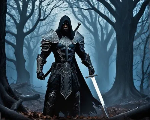 auditore,cleanup,drizzt,black warrior,nightstalker,garrison,chakan,grimm reaper,executioner,lone warrior,dagestanis,northmen,moonsorrow,corvo,swordsman,defence,revan,swordmaster,dark elf,malazan,Illustration,Realistic Fantasy,Realistic Fantasy 21