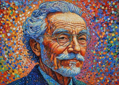 vincent van gough,elderly man,albert einstein,einstein,el salvador dali,ho chi minh,ernő rubik,old man,romanescu,colored pencil background,popart,cimarrón uruguayo,pensioner,oil painting on canvas,artist portrait,elderly person,face portrait,leonardo devinci,dali,fidel alejandro castro ruz,Conceptual Art,Daily,Daily 31