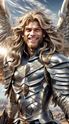 archangel,Toothy Grin,Blonde,Angel,Knight,Paladin