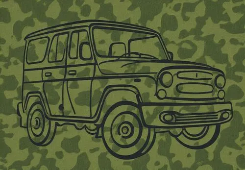 road car camouflage color,uaz,car drawing,vanagon,vwbus,humvee,westfalia,golf car vector,pentagon shape sticker,vw bus,matatu,kombi,illustration of a car,hmmwv,barkas,camo,campervan,inwagen,safari,mic