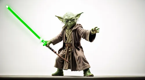 yoda fighting using his light saber,yoda,jedi,force,patrol,3d figure,maul,actionfigure,collectible action figures,cleanup,lightsaber,clone jesionolistny,mundi,action figure,starwars,sw,republic,laser 