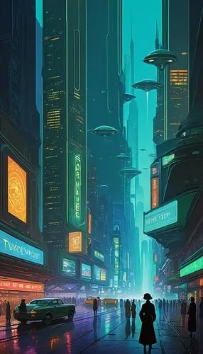 cyberpunk,cityscape,futuristic landscape,metropolis,futuristic,shinjuku,dystopian,tokyo city,shanghai,hong kong,transistor,kowloon,tokyo,fantasy city,city at night,dystopia,urban,taipei,evening city,scifi,Illustration,Retro,Retro 15