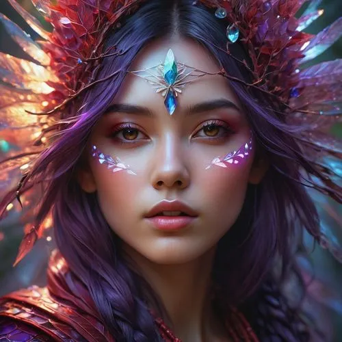 fairie,faery,faerie,fantasy portrait,fairy peacock,fantasy art,fairy queen,flower fairy,fae,mystical portrait of a girl,fairy,fantasy picture,diwata,feather headdress,faires,violet head elf,headdress,fantasy woman,seelie,evil fairy,Conceptual Art,Fantasy,Fantasy 16