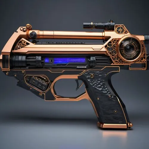 the golden gun is shaped like an object,gjallarhorn,hawkmoon,beretta,vector,alien weapon,karalus,Photography,General,Realistic