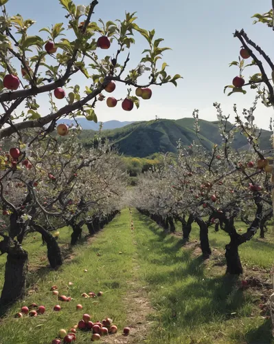 Write a poem about the bittersweet moments of picking apples in an abandoned orchard.,apple trees,apple orchard,orchards,apple blossoms,apple plantation,picking apple,almond trees,orchard,fruit fields