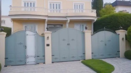 blue doors,house entrance,bendemeer estates,mansions,front gate,private house,Photography,General,Realistic