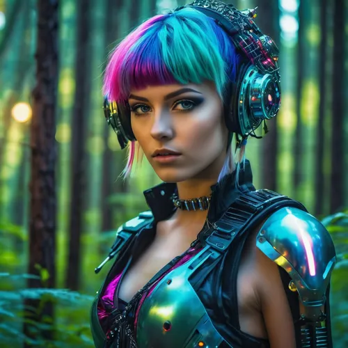 cyberpunk,pixie-bob,valerian,cyborg,pixie,futuristic,violet head elf,fantasy portrait,scifi,streampunk,sci fi,fae,neon body painting,techno color,alien warrior,sci-fi,sci - fi,ai,cyber,echo,Photography,General,Realistic