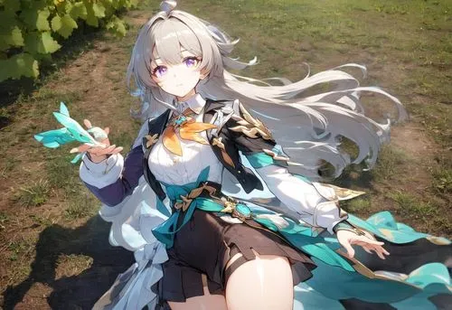 wiz,sword lily,vexiernelke,holding a gun,eris,erika,holding flowers,aqua,iris,leek,rusalka,ar-15,poker primrose,fantasia,tea zen,lily of the field,water-the sword lily,kir,mimosa,mezzelune