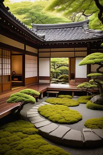 japanese zen garden,japanese-style room,ryokan,zen garden,teahouse,teahouses,japan garden,tea ceremony,japanese garden,japanese garden ornament,ryokans,dojo,chanoyu,heian,kinkakuji,ginkaku-ji temple,kinkakuji temple,sake gardens,japon,tea garden,Illustration,American Style,American Style 07