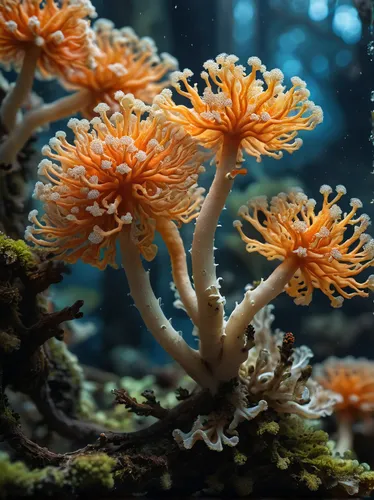 Imagine a sci-fi world where coral fungus has become a powerful energy source.,coral fungus,soft coral,bubblegum coral,ramaria,soft corals,meadow coral,feather coral,anemone fish,corals,sea anemone,de