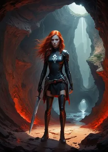 epica,bloodrayne,starfire,liora,irisa,madelyne,black widow,romanoff,female warrior,fiery,sci fiction illustration,underdark,melisandre,fireheart,teela,abaddon,firestar,katarina,khandaq,darth talon,Conceptual Art,Fantasy,Fantasy 28