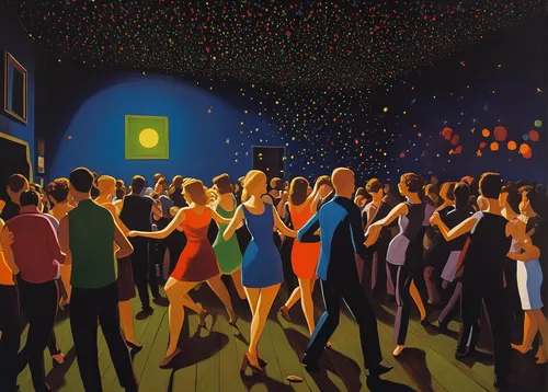 nightclub,dance club,clubbing,concert dance,new years eve,new year's eve 2015,nightlife,new year's eve,night scene,jazz club,audience,ballroom,crowds,concert crowd,party lights,ballroom dance,party people,art deco background,kristbaum ball,go-go dancing,Art,Artistic Painting,Artistic Painting 30