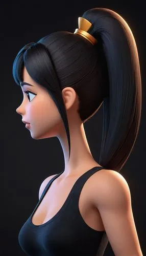 ponytail,marinette,ponytails,lumidee,undercut,alita,Unique,3D,3D Character