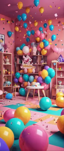 gymnastics room,kids room,the little girl's room,playing room,colorful balloons,children's room,children's background,pink balloons,ball pit,3d background,children's bedroom,great room,baby room,party decoration,bouldering mat,children's interior,cartoon video game background,party decorations,3d fantasy,room,Illustration,Vector,Vector 17