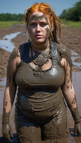 mud,mud wrestling,muddy,mud village,hard woman,mud wall,fatayer,crocodile woman,missisipi aligator,mud bogging,female warrior,pile of dirt,greta oto,mudflat,her,vada,molehills,the blonde in the river,bordafjordur,post apocalyptic,Conceptual Art,Oil color,Oil Color 11