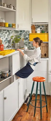 dish storage,plate shelf,kitchen cabinet,kitchen appliance accessory,folding table,girl in the kitchen,vintage kitchen,household appliance accessory,kitchen cart,kitchenette,kitchen interior,flip (acrobatic),kitchen design,countertop,kitchen counter,dish rack,granite counter tops,fridge lock,under-cabinet lighting,big kitchen,Conceptual Art,Oil color,Oil Color 19