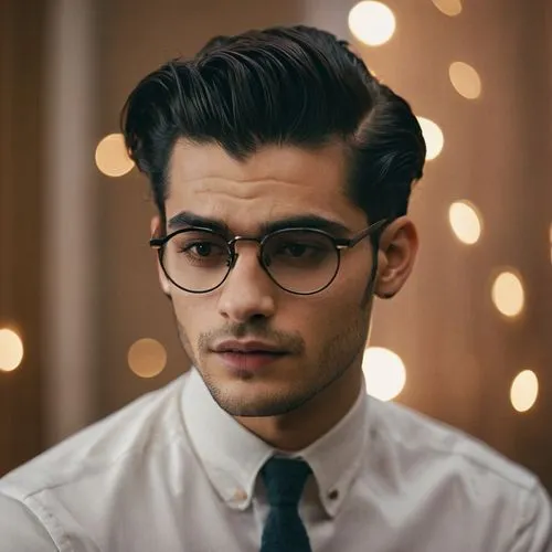 silver framed glasses,pompadour,gianni,marcel,suave,matteo,Photography,General,Cinematic