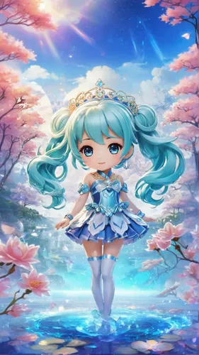 mermaid background,japanese sakura background,spring leaf background,hatsune miku,underwater background,ocean background,spring background,flower background,rusalka,miku,transparent background,aqua,wa