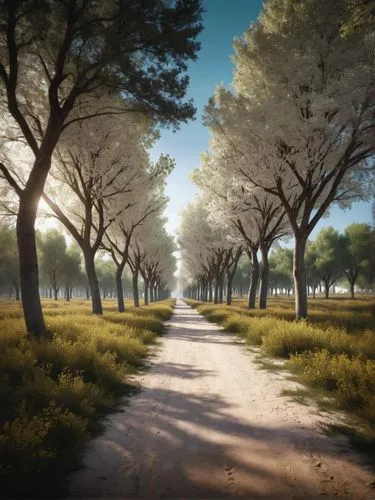 palma trees,tree lined path,tree-lined avenue,tree lined lane,forest road,pathway,pine forest,forest path,boulevard,olive grove,tree grove,tree lined,row of trees,virtual landscape,walk in a park,the boulevard arjaan,forest landscape,promenade,almond trees,trees with stitching