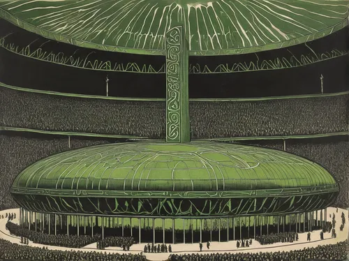 In a futuristic world, Celtic FC becomes the leading club with revolutionary technology.,titan arum,cooling tower,coliseum,stadium falcon,dome roof,baseball stadium,baseball drawing,chloroplasts,palm 