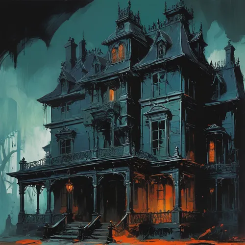 haunted house,the haunted house,witch's house,witch house,ghost castle,haunted castle,creepy house,victorian house,haunted cathedral,victorian,apartment house,haunted,doll's house,madhouse,old home,lonely house,house silhouette,haunt,halloween scene,house painting,Conceptual Art,Fantasy,Fantasy 10