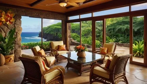 tayrona,breakfast room,mustique,oceanfront,tropical house,outdoor dining,holiday villa,ocean view,oceanview,palmilla,amanresorts,tropical island,sunroom,coffee bay,luxury home interior,hawaii,lanai,cabana,beach house,beachfront,Illustration,Abstract Fantasy,Abstract Fantasy 16