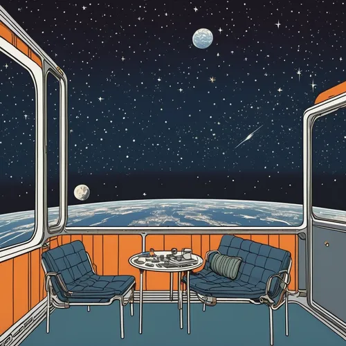 retro diner,ufo interior,diner,drive in restaurant,space tourism,out space,sky space concept,space,houseboat,spaceship space,space voyage,tranquility base,space art,outer space,the bus space,spacefill,spaces,dining,picnic boat,sci fiction illustration,Illustration,American Style,American Style 15