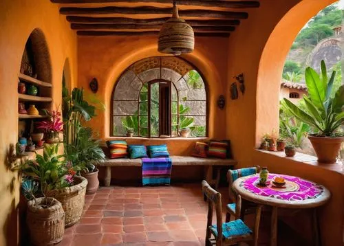 patios,patio,tepoztlan,inside courtyard,alcove,courtyard,hacienda,courtyards,oaxacan,urubamba,tlaquepaque,porch,outdoor dining,breakfast room,mayacamas,cabana,front porch,loggia,veranda,cabanas,Art,Classical Oil Painting,Classical Oil Painting 12