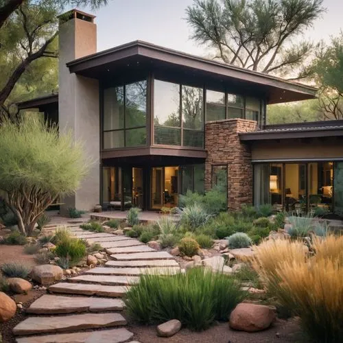 mid century house,mid century modern,dunes house,forest house,xeriscaping,landscaped,Photography,Documentary Photography,Documentary Photography 01