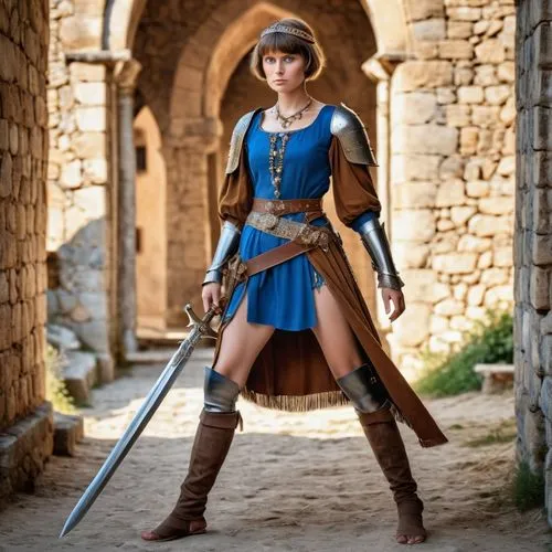 female warrior,olwen,swordswoman,isabeau,claudii,medieval,Photography,General,Realistic