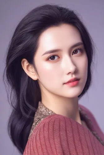 a young asian woman with long black hair,huayi,bdo,yifei,hanbok,zhiyuan,wenxian,Illustration,Japanese style,Japanese Style 12