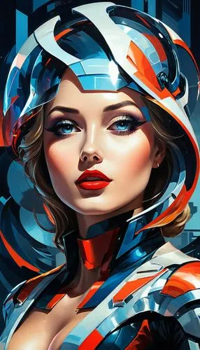 retro woman,dazzler,vector girl,jasinski,pacitti,head woman,Conceptual Art,Sci-Fi,Sci-Fi 06